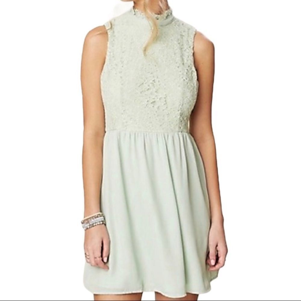 NWT altard state seafoam lace dress L